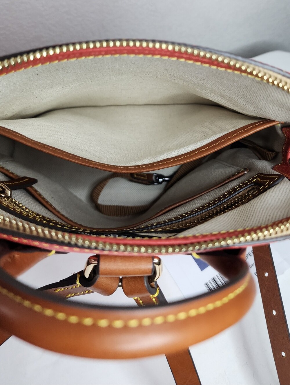 New Dooney & Bourke Small Pebble Leather Backpack in Coral Color - Picture 13 of 15